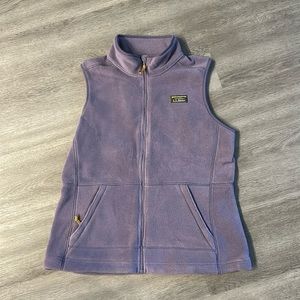 L.L. Bean Purple fleece vest Size M NWT